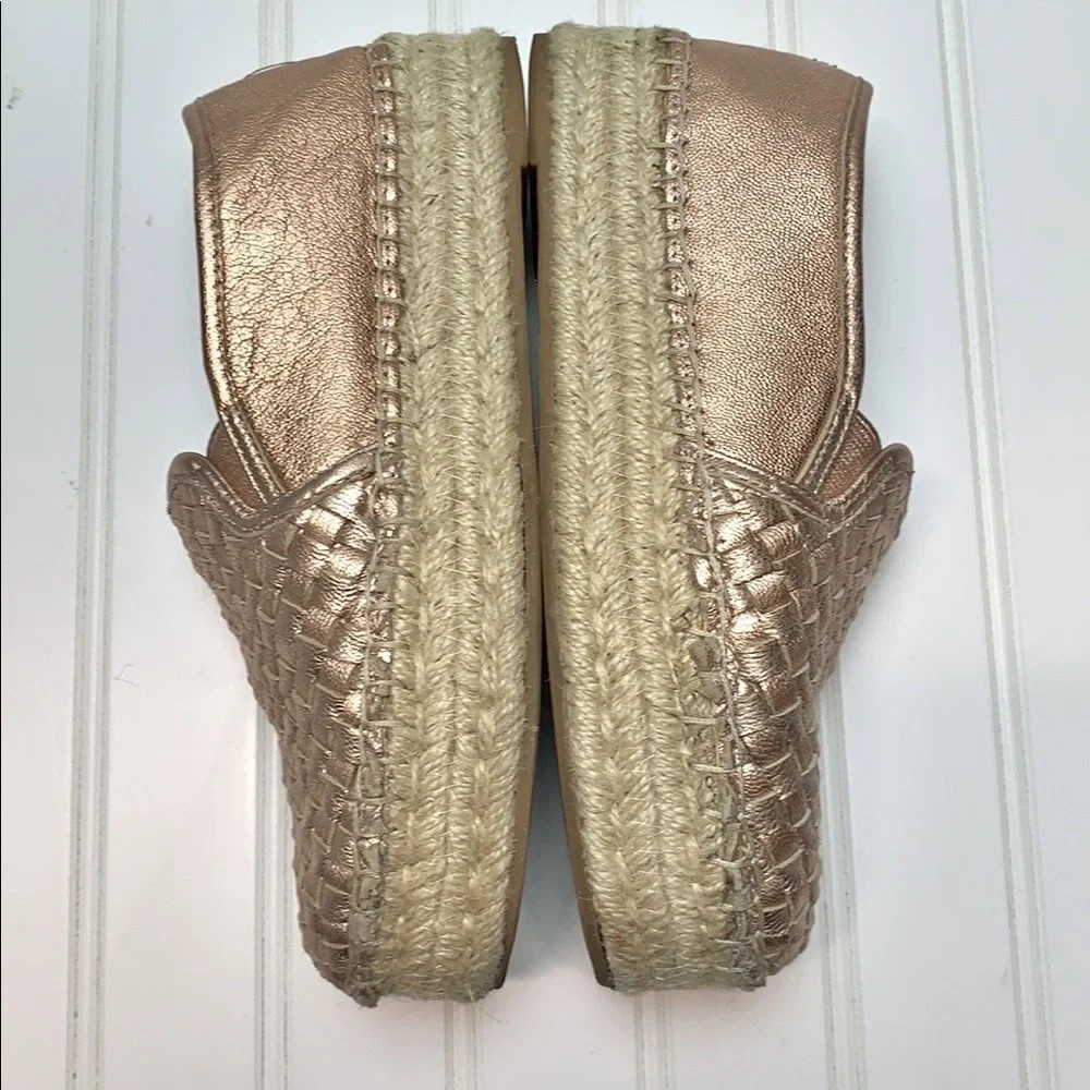 Sam Edelman Catherine rose gold platform espadrille 6.5W